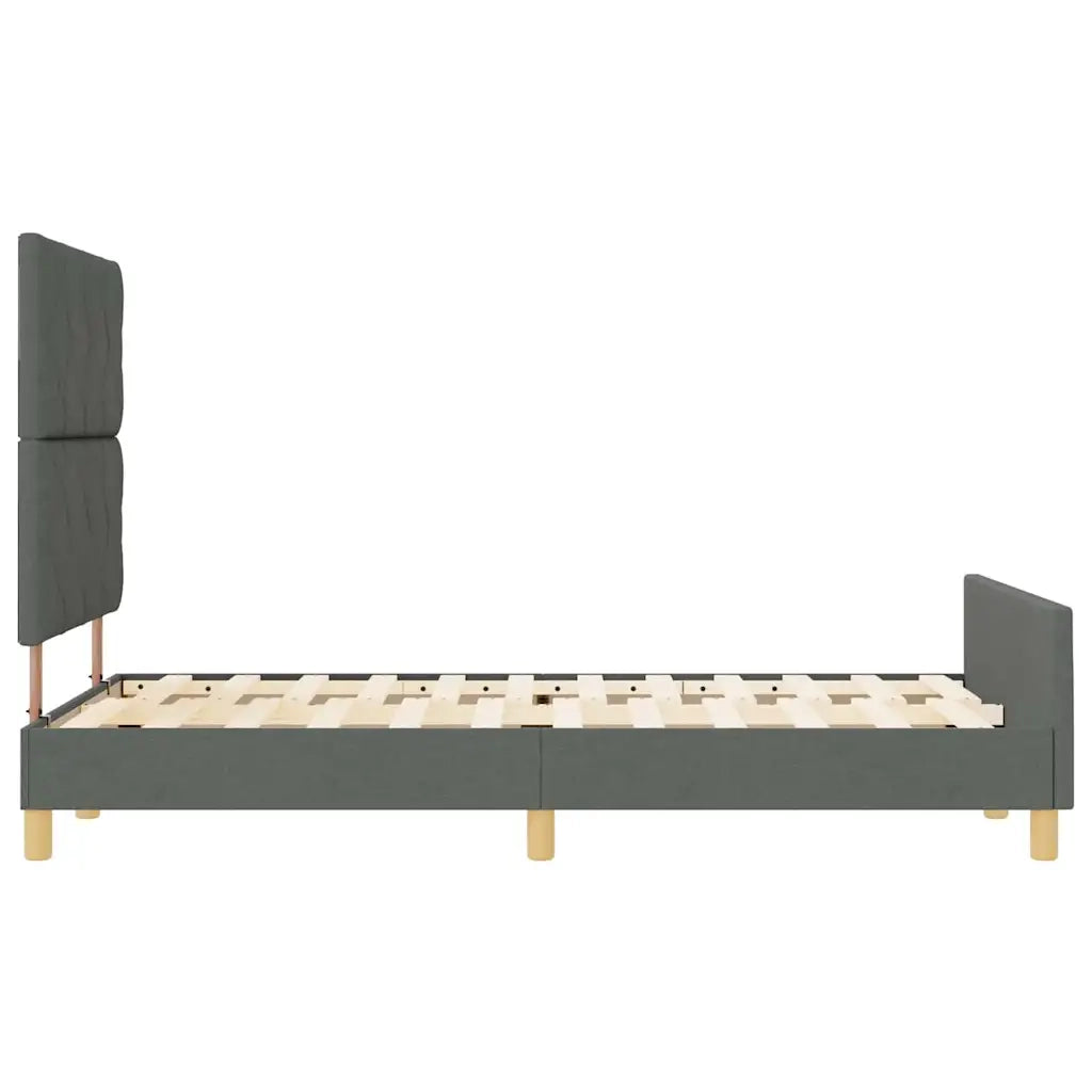 Struttura del letto Grigio scuro 120 x 200 cm Tessuto 3344796