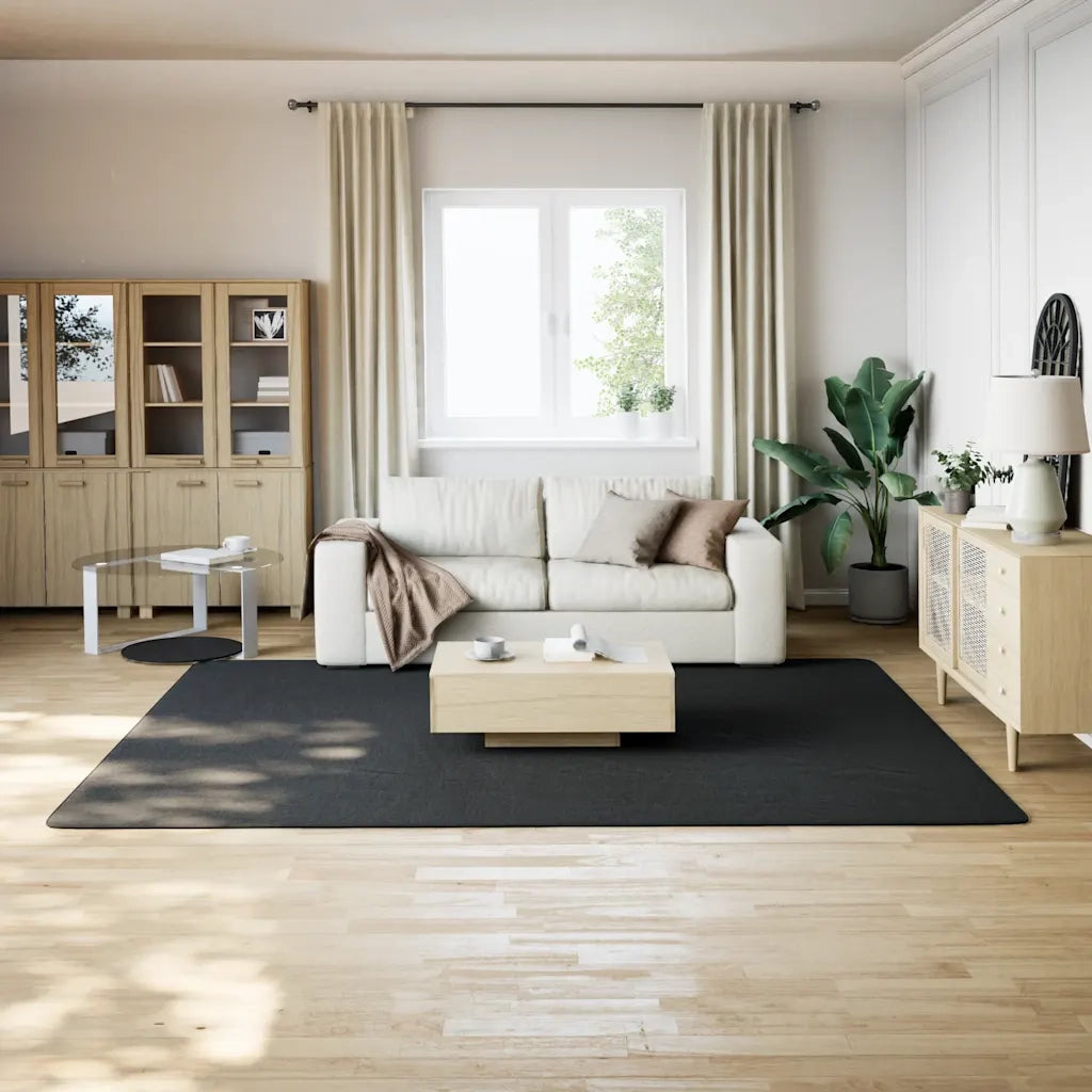 Tappeto Shaggy Nero 240x305 cm in Poliestere 353820