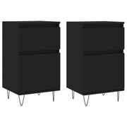 Credenze 2 pz | Madia | Buffet da pranzo | Armadio da pranzo Nere 40x35x70 cm in Legno Multistrato