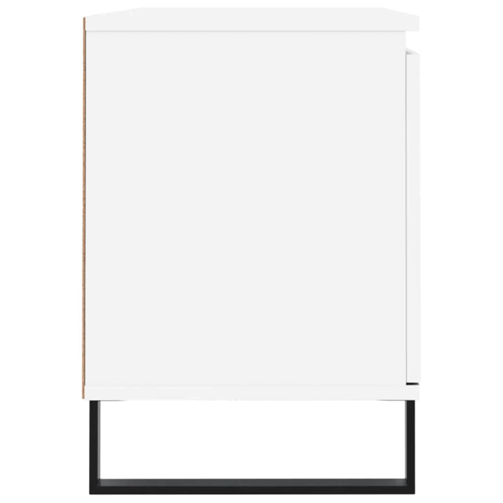 Mobile TV multimediale scaffale TV credenza mobile TV sala da pranzo soggiorno camera da letto 104 x 35 x 50 cm legno ingegnerizzato bianco 02_0025657
