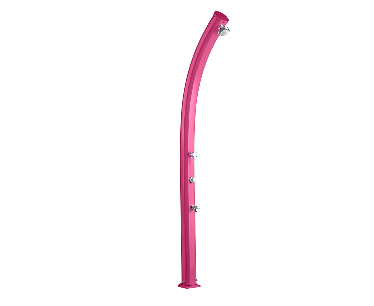 Doccia Solare da Giardino 25L Miscelatore Temporizzato e Lavapiedi Arkema Jolly Fuxia