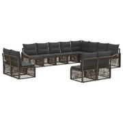 Set Divano da Giardino 12 pcs Grigio polyrattan 3436163