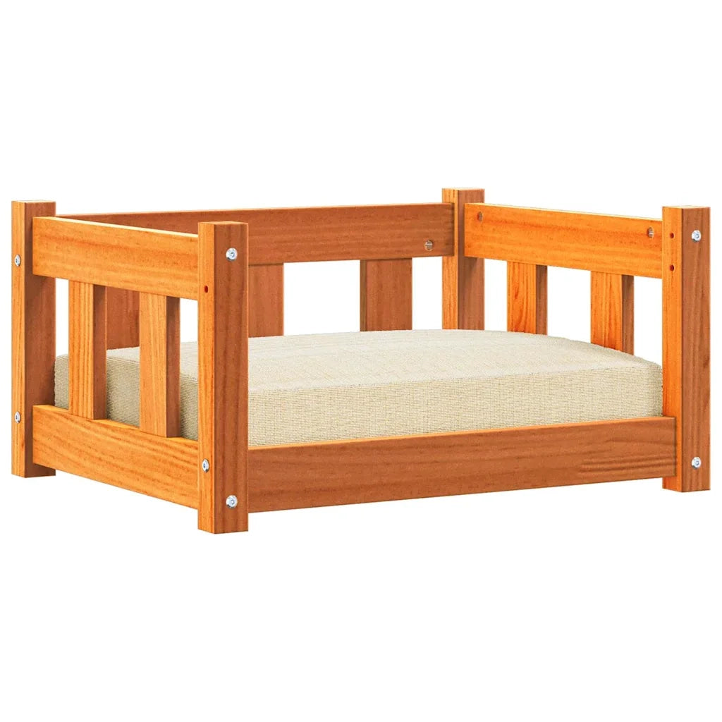 Letto per Cani Marrone cerato 55 x 45 x 28 cm Pino massello CFW5791677