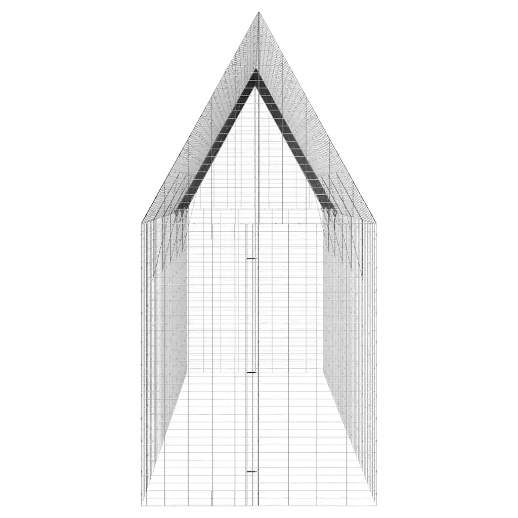 Gabbia per polli 2 pz Argento 600 x 100 x 210 cm CFW7593376