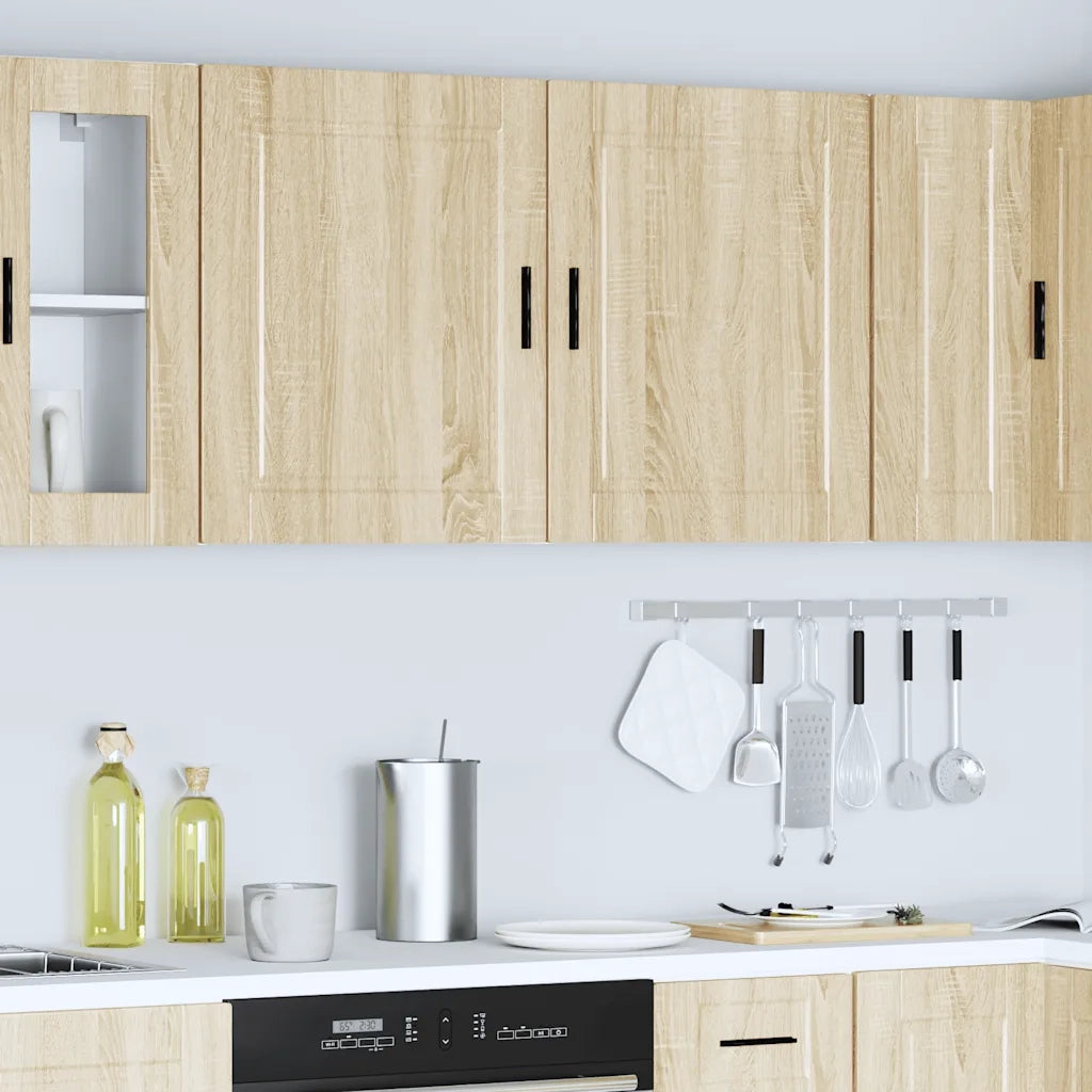 Pensili da Cucina 2 pz Porto Rovere Sonoma in Legno Multistrato 854044