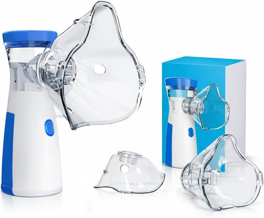 Nebulizzatore Portatile con Inalatore Avanzato a Nebulizzazione, Pulizia Automatica, Capacità 5 ml, Ricarica USB Tipo-C, Silenzioso e Facile da Usare, Ideale per Asma e Raffreddore, Adulti e Bambini