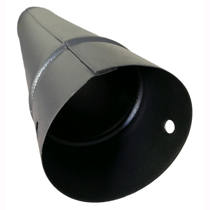 Tubo per Stufa a Legna in Lamiera porcellanata per Canna Fumaria Nero 10x100H cm