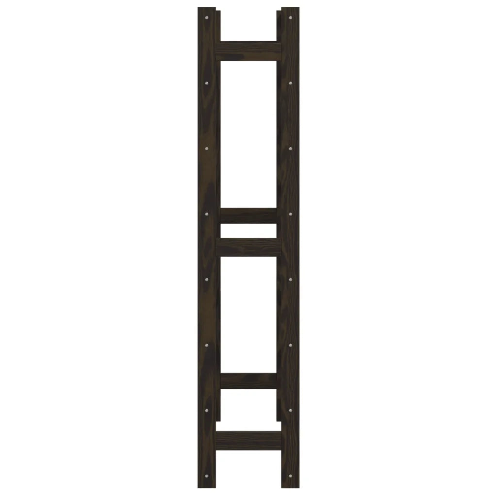 Portabottiglie per 56 Bottiglie Nero Legno Massello di Pino 373404