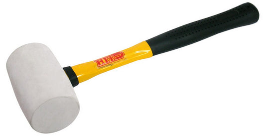 mazzuola con testa in gomma bianca manico in fibra di vetro  gr. 600 cod:ferx.vit25561