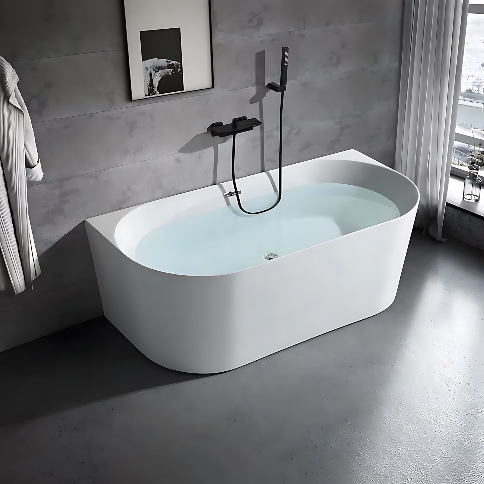 Vasca Bagno A Parete Capri Slim 170cm