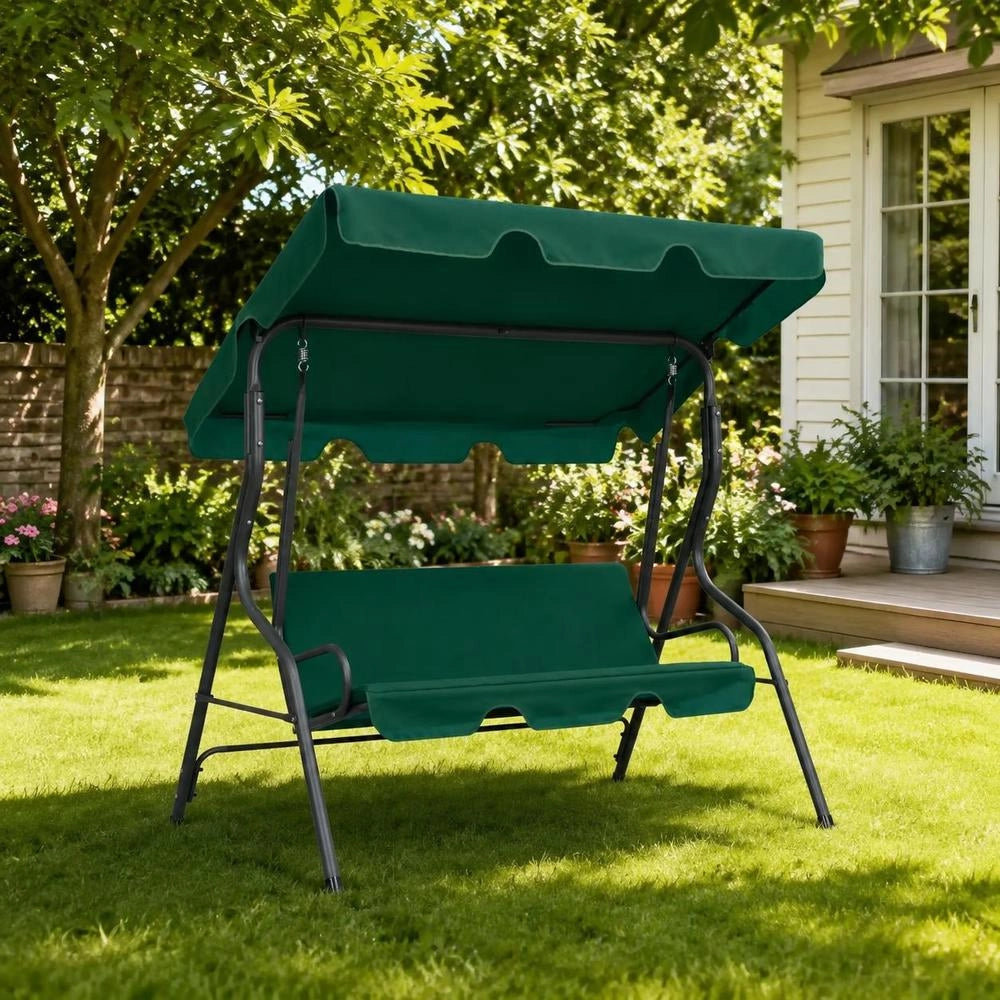 Green Hollywood Swing Set, 170x110x153 Cm, Fabric
