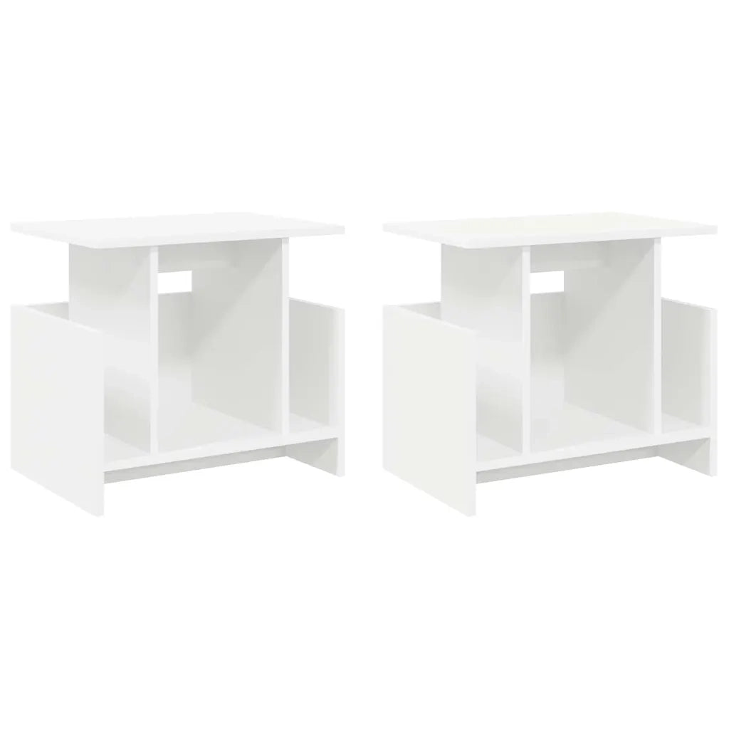 Supporto TV 2 pcs Bianco 50 x 35 x 45 cm Legno multistrato