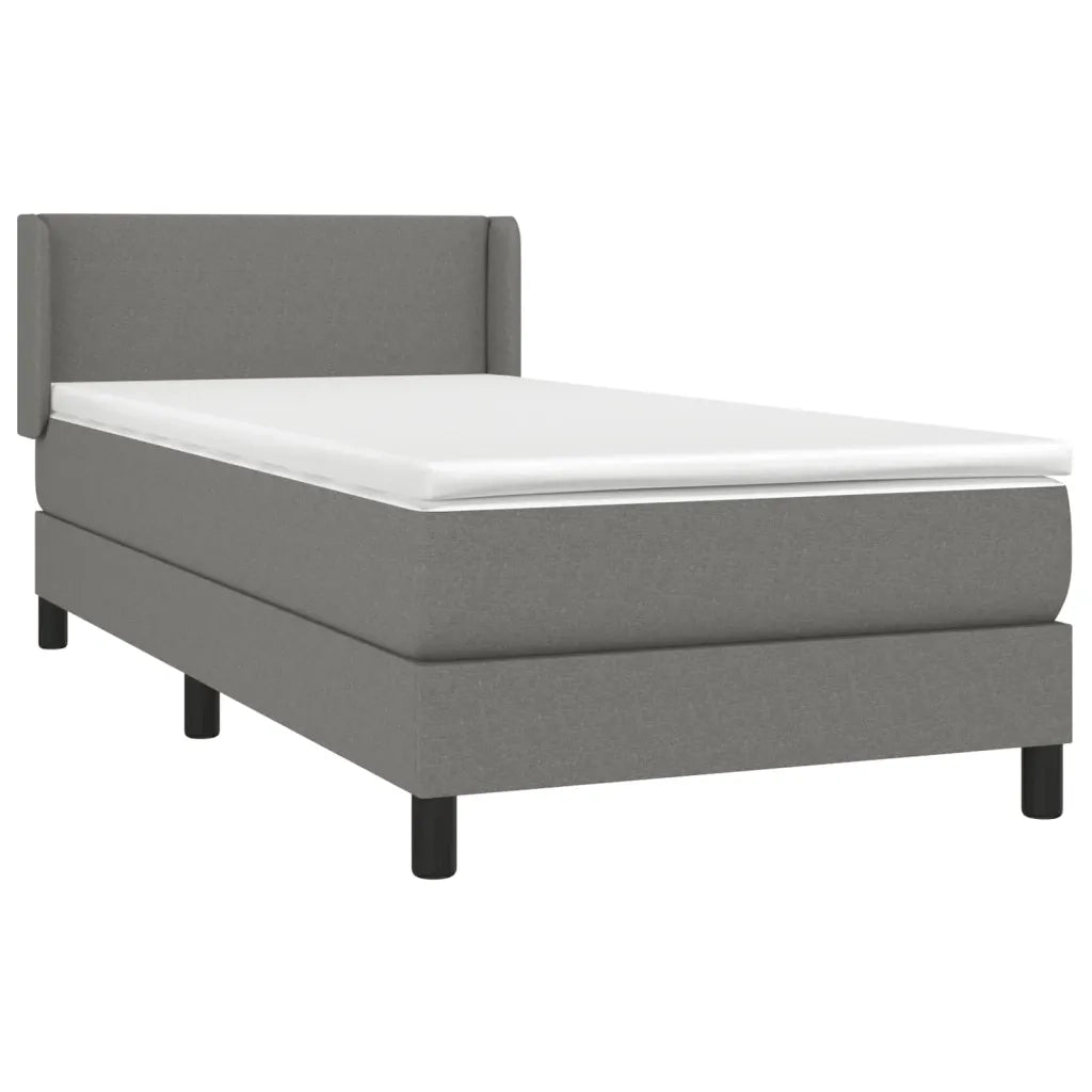 Giroletto a Molle con Materasso Grigio Scuro 80x200 cm Tessuto 3129506