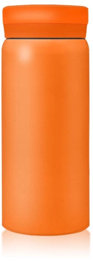 Mini-thermosfles in acciaio inossidabile, 200 ml/300 ml, BPA libero, contenitore isolato a vuoto, colore arancione, 200 ml.