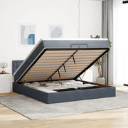 Struttura Letto Pouf con Materasso 200x200 cm in Velluto 3311940