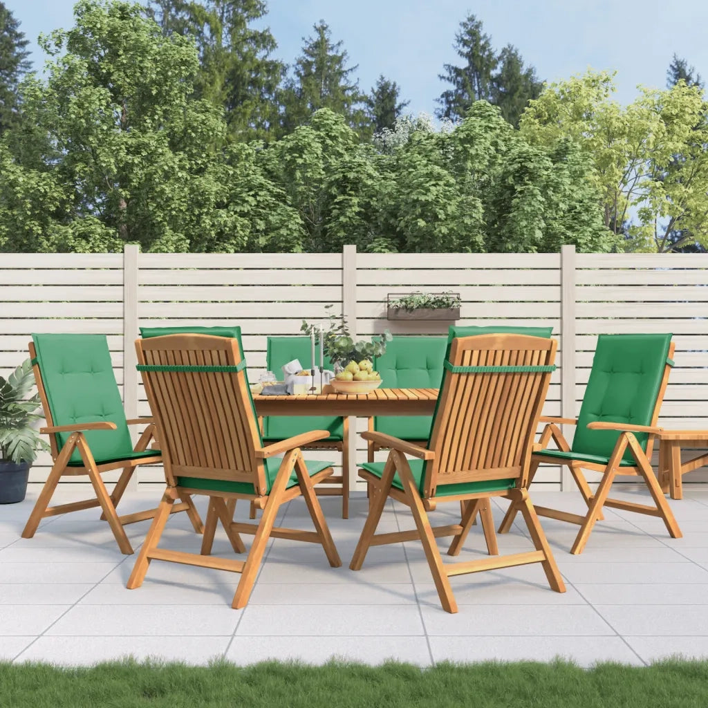 Sedie da Giardino Reclinabili con Cuscini 6 pz in Legno di Teak 3196498