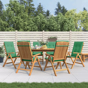 Sedie da Giardino Reclinabili con Cuscini 6 pz in Legno di Teak 3196498