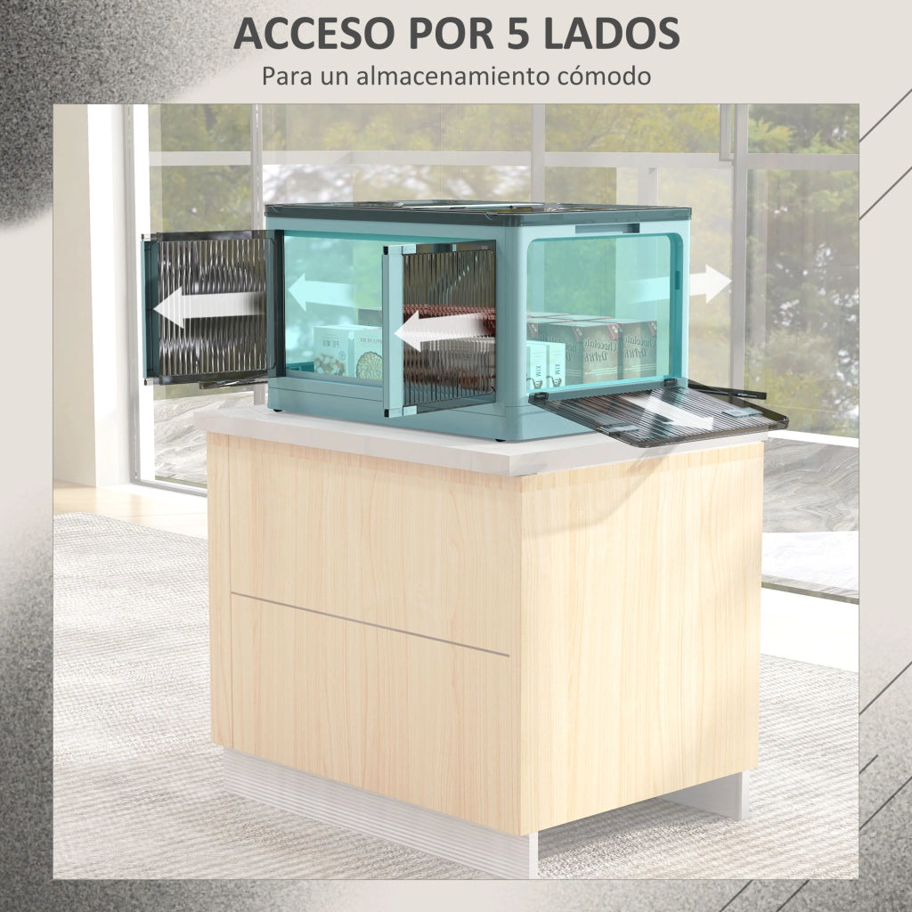 Cassa di Stoccaggio 69L ¨C zephmum ¨C Blu 60x42x34 cm