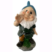 Nano da Giardino in poliresina Altezza 28 cm Statuetta Gnomo per esterno PISOLO - 4