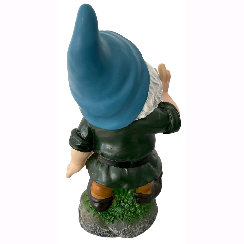 Nano da Giardino in poliresina Altezza 28 cm Statuetta Gnomo per esterno PISOLO - 4