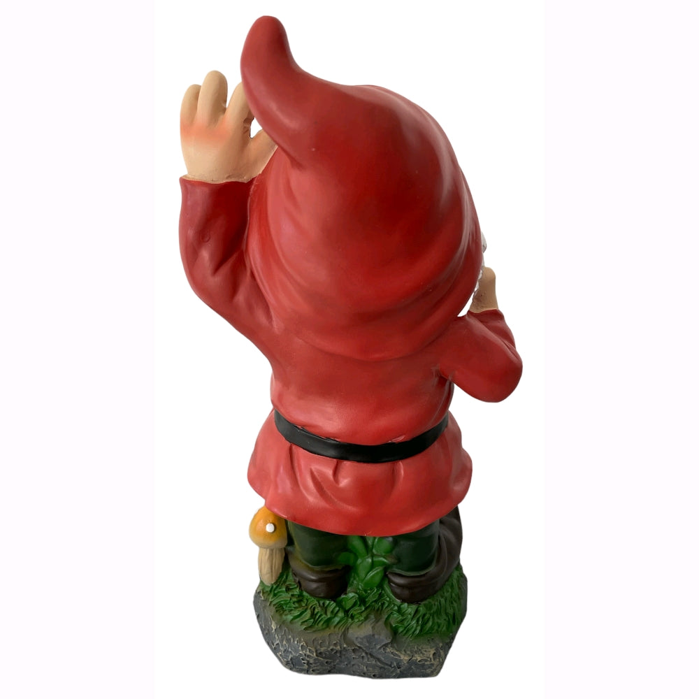 Nano da Giardino in poliresina Altezza 28 cm Statuetta Gnomo per esterno BRONTOLO - 7