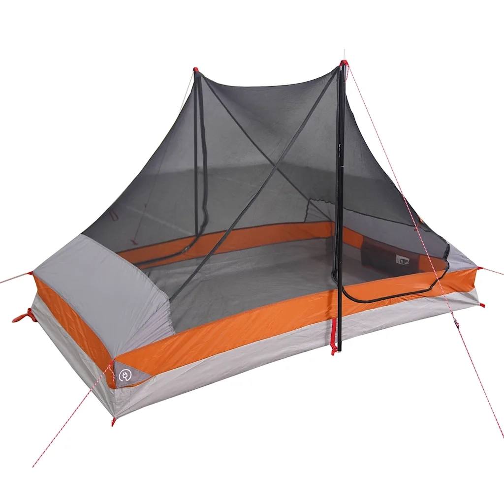 Tenda da Campeggio 2 Persone Grigio Impermeabile