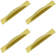 Maniglie per porte in plastica dorata, autofixanti, 4 pezzi, 134 x 24 mm, per cucina e armadi a scomparsa