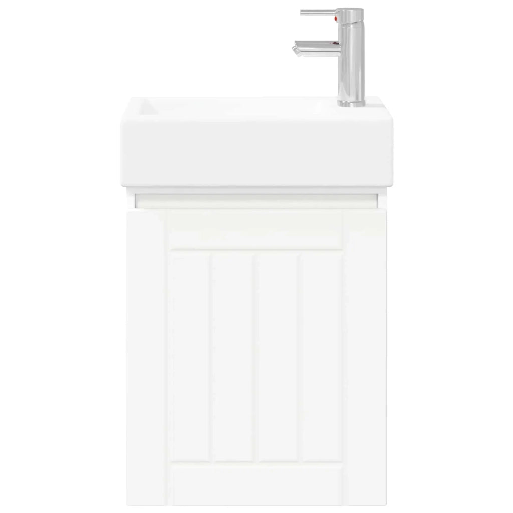 Mobile bagno con rubinetto Bianco 45,5 x 25,5 x 84 cm