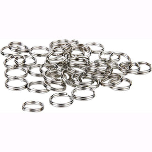 Anelli Portachiavi in acciaio nichelato da 25 mm per chiavi Conf. 100 pz