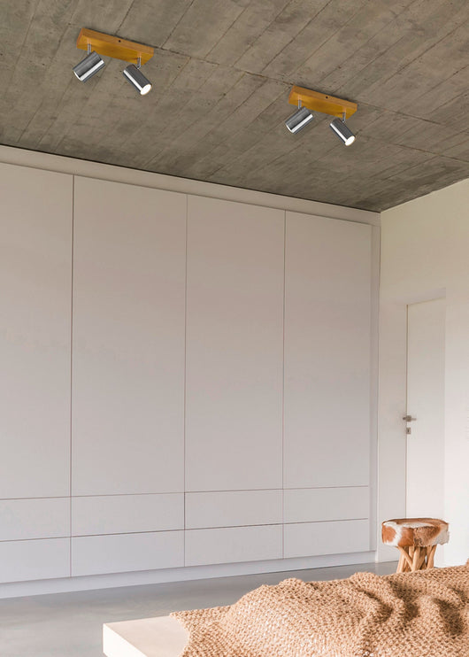 Spot da Interno a Led in Metallo Nickel Opaco