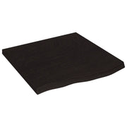 Mensola | Ripiano | Scaffale Marrone Scuro 60x60x(2-4) cm Massello Rovere Trattato