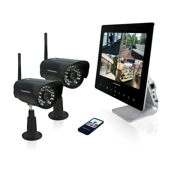 Kit Videosorveglianza wireless digitale 4 Canali Thomson