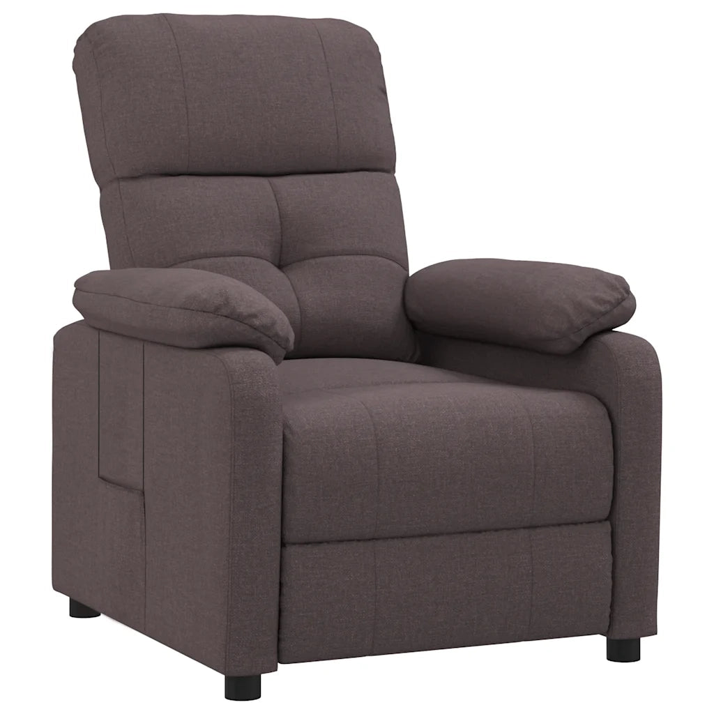 Poltrona Reclinabile Marrone Scuro in Tessuto cod mxl 7841
