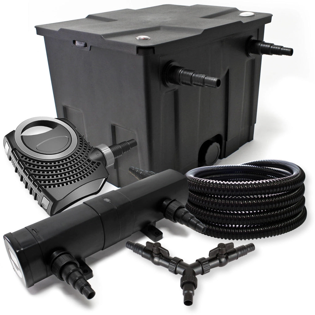 Set Filtro 12000l Chiarificatore laghetto 36W Pompa NEO8000 70W Tubo 25m