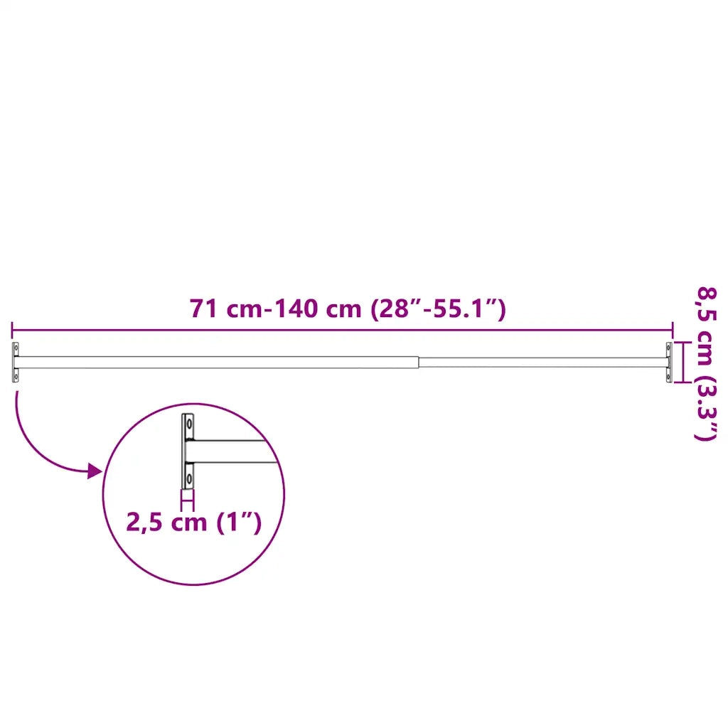 Barre di Sicurezza per Finestra Regolabili 3 pz 710-1200 mm 144516