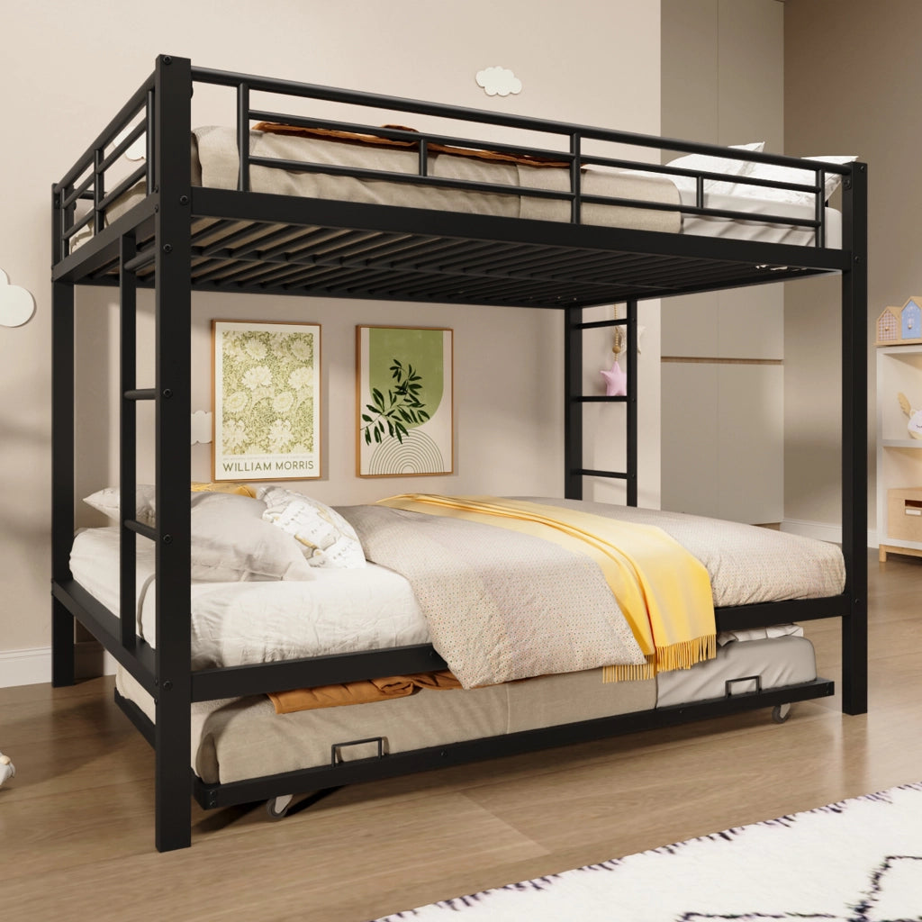 Letto a castello funzione estrabile metallo 140x200 cm