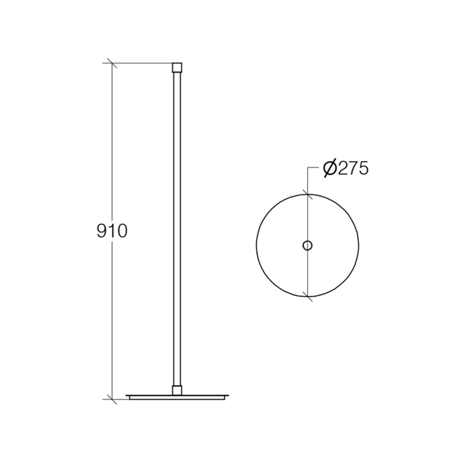 Lineabeta - Piantana alta attrezzabile con base tonda Ranpin in ottone cromato