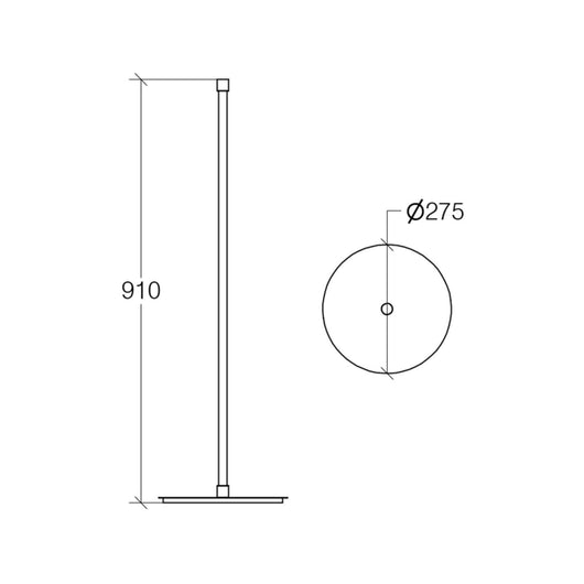 Lineabeta - Piantana alta attrezzabile con base tonda Ranpin in ottone cromato