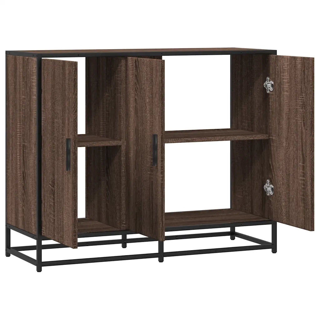 Credenza-Buffet-Armadio da cucina Rovere Marrone 94x35x76 cm in Legno Multistrato