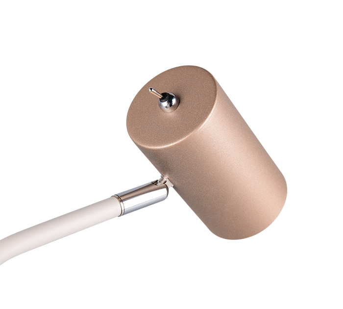 Lampada da tavolo, metallo, caffè, 25x45x12 cm, Marley