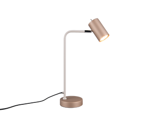 Lampada da tavolo, metallo, caffè, 25x45x12 cm, Marley