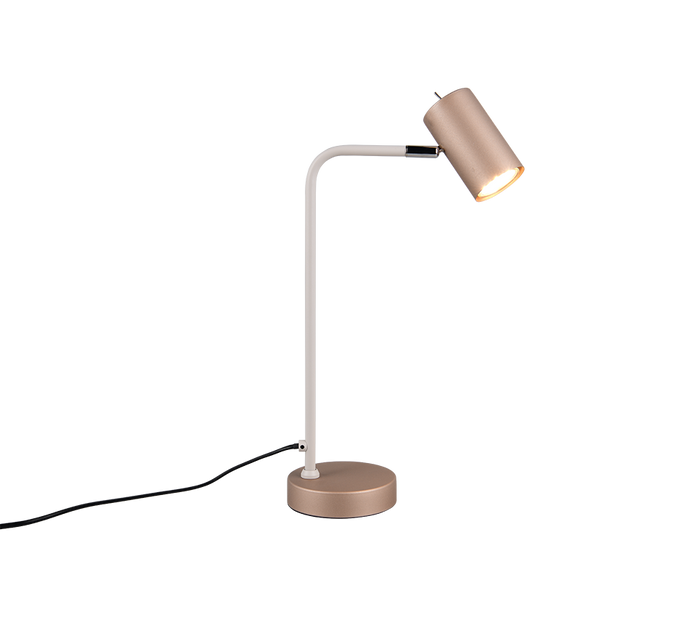 Lampada da tavolo, metallo, caffè, 25x45x12 cm, Marley