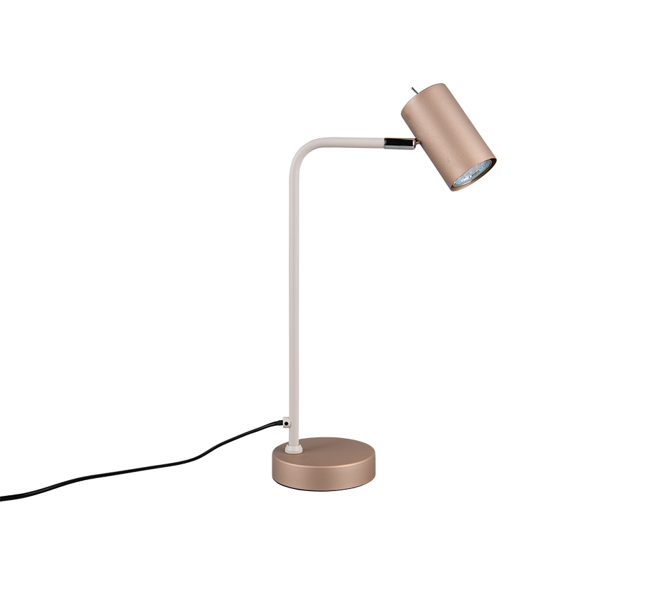 Lampada da tavolo, metallo, caffè, 25x45x12 cm, Marley