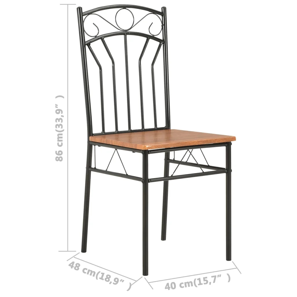 Sedie per Sala da Pranzo 6 pz Marroni in MDF cod mxl 64062