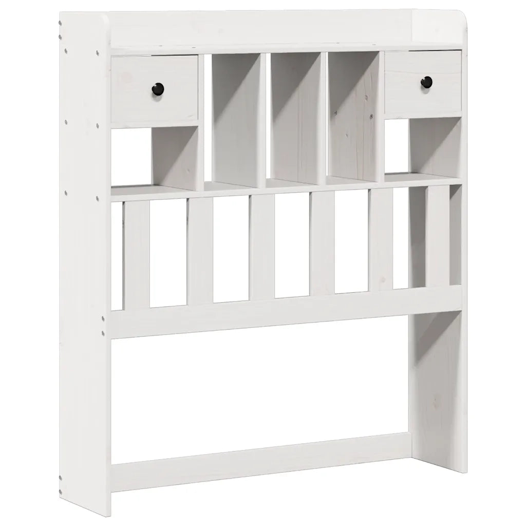 Letto Libreria senza Materasso Bianca 90x200 cm Legno di Pino 3321829
