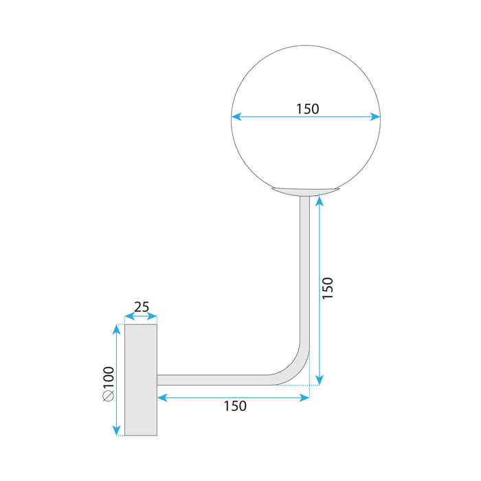 Lampada Da Parete G095-1w Black