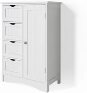 Cassettiera da bagno Bianco, Bianco, 55 x 81 cm, per conservare e abbinare con mobili da bagno Bianco
