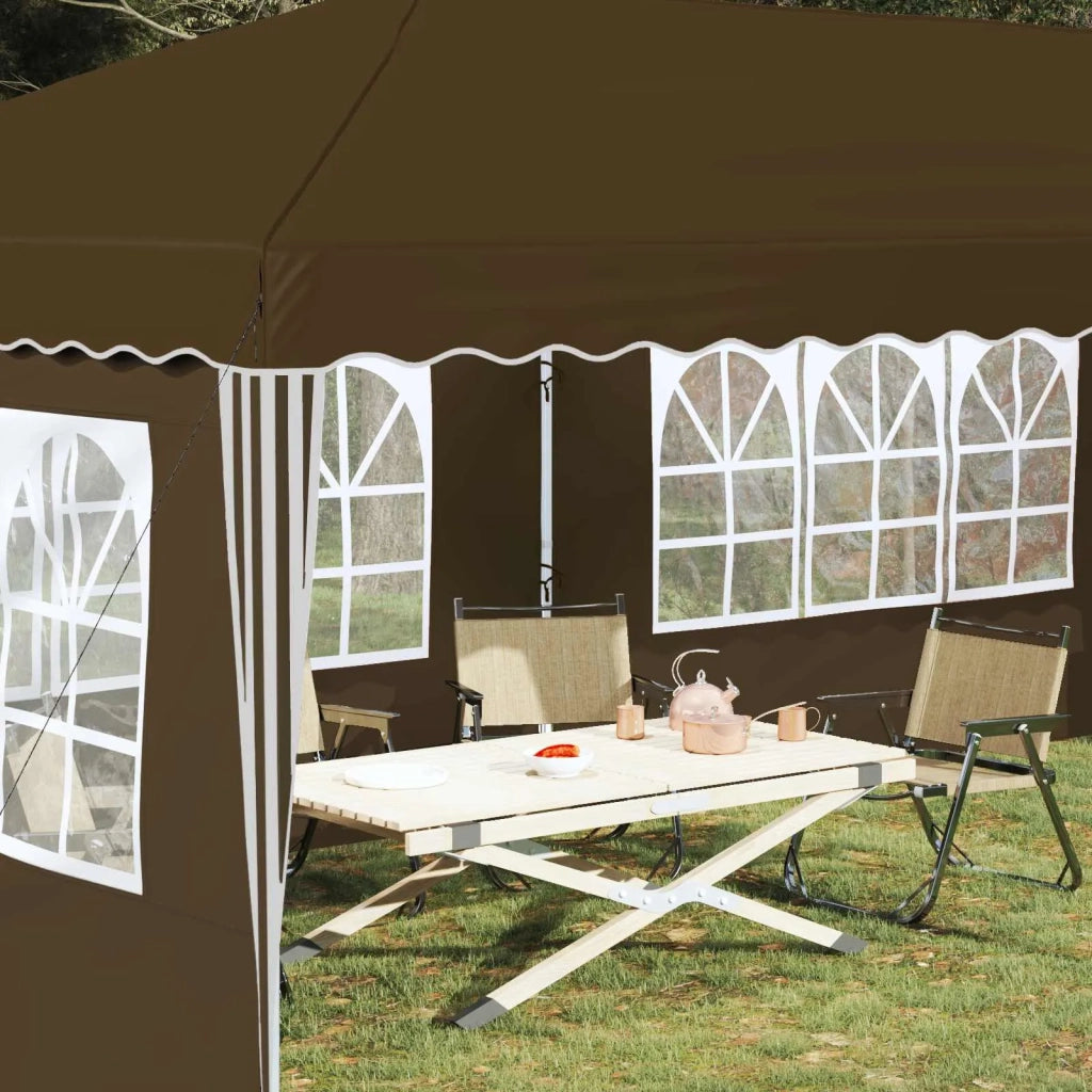 Tenda per feste a pop-up-Gazebo 575 x 289 x 245 cm Tortora