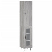 Buffet credenza cassettiera armadio mobile contenitore organizer cucina soggiorno salotto rovere Sonoma alto 34,5 x 34 x 180 cm legno ingegnerizzato grigio 02_0035227