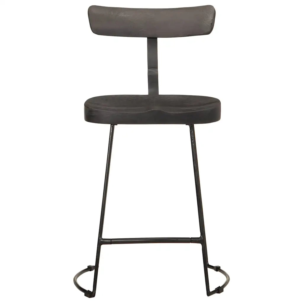 Sgabelli da Bar 2 pz Neri 49x43x79 cm Legno Massello di Mango 4013517